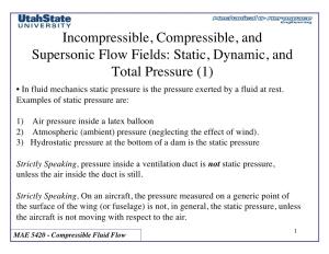 Incompressible, Compressible, and Supersonic Flow Fields