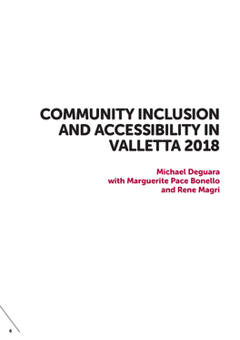 Community Inclusion and Accessibility in Valletta 2018