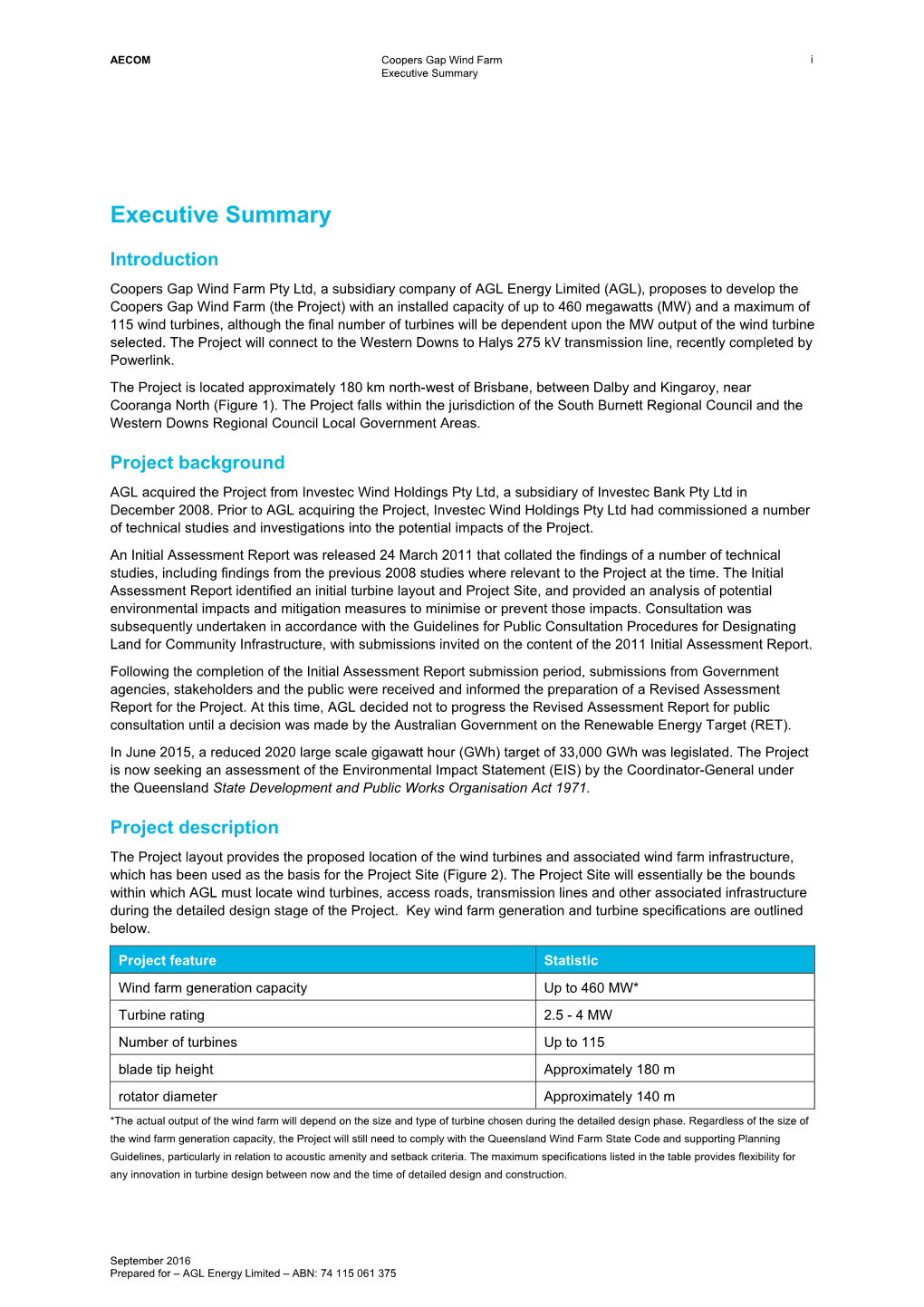 Environmental Impact Statement (EIS) by the Coordinator-General Under the Queensland State Development and Public Works Organisation Act 1971