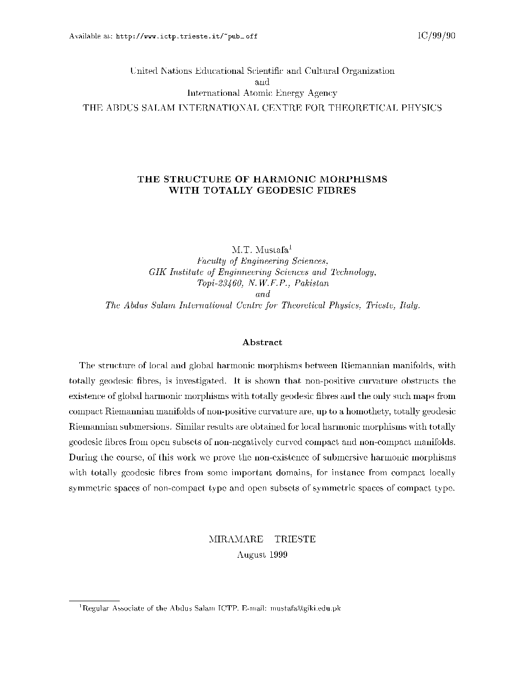 The Structure of Harmonic Morphisms with Totally