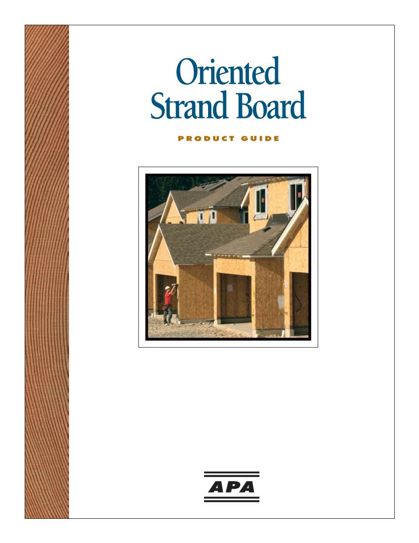Oriented Strand Board, Product Guide