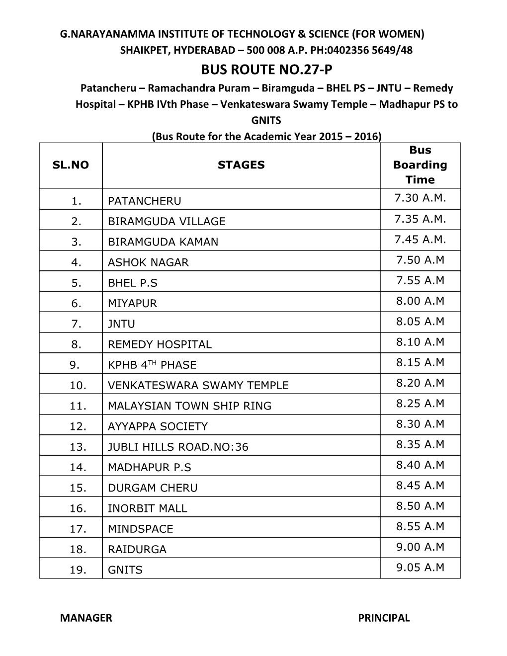 Bus Route No.27-P