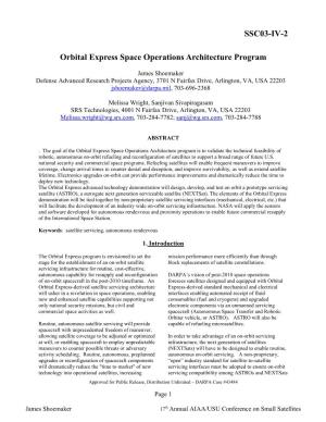 Orbital Express Space Operations Architecture Program
