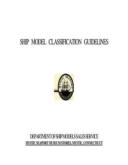 Ship Model Classification Guidelines