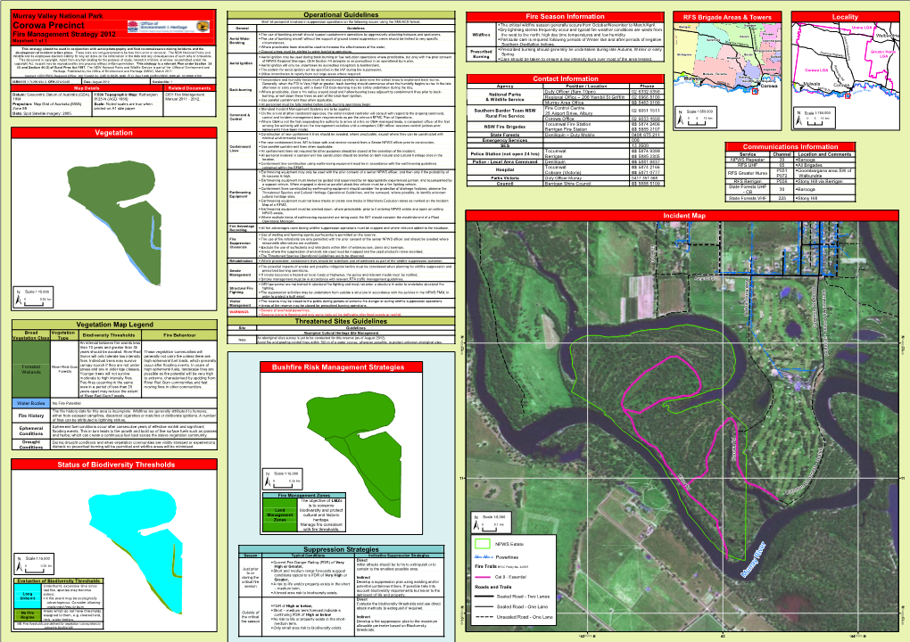 Murray Valley National Park (Corowa Precinct) Fire Management Strategy