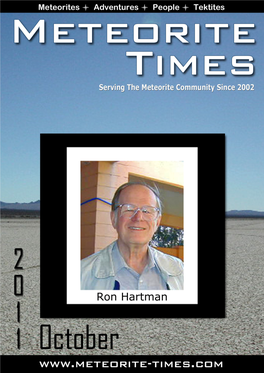 Ron Hartman and the Lucerne Valley Meteorites by Robert Verish Ron Hartman and the Lucerne Valley Meteorites