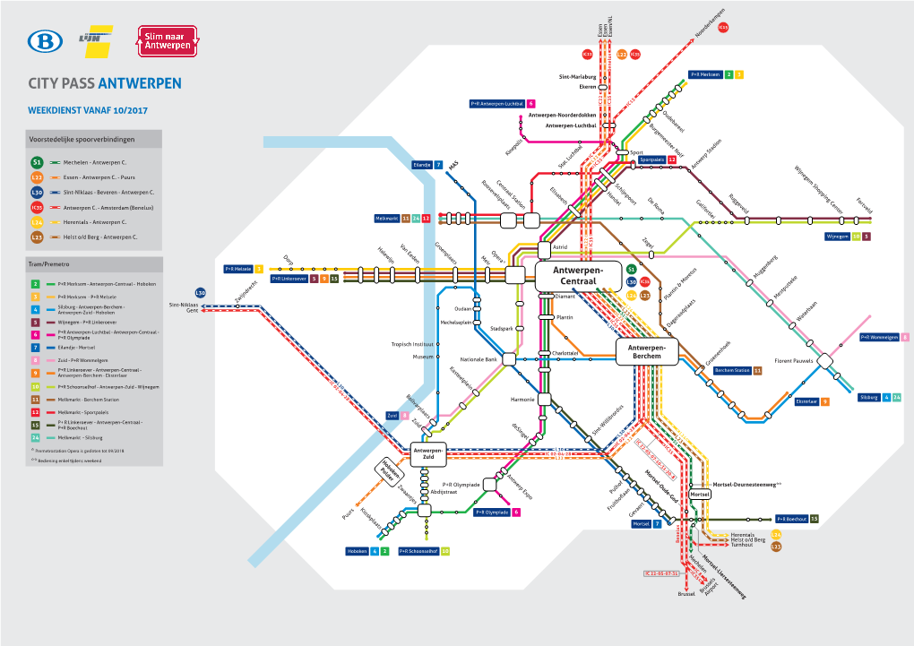 De Netwerkkaart Van City Pass Antwerpen!