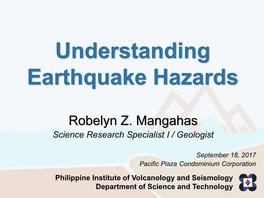 PHIVOLCS Understanding Earthquake Hazards