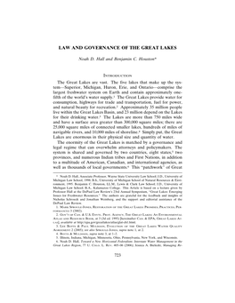Law and Governance of the Great Lakes