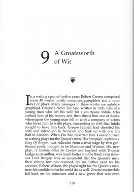 A Groatsworth of Wit ...12-143
