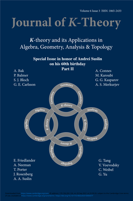 Journal of K-Theory