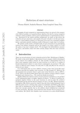 Arxiv:1809.01282V4 [Math.RT] 5 Jul 2021