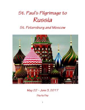 Russia Final Itinerary and Com