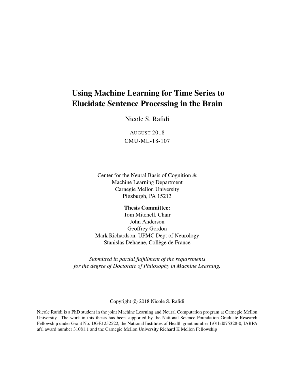 Using Machine Learning for Time Series to Elucidate Sentence Processing in the Brain