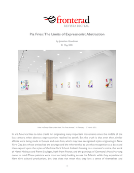 Pia Fries: the Limits of Expressionist Abstraction