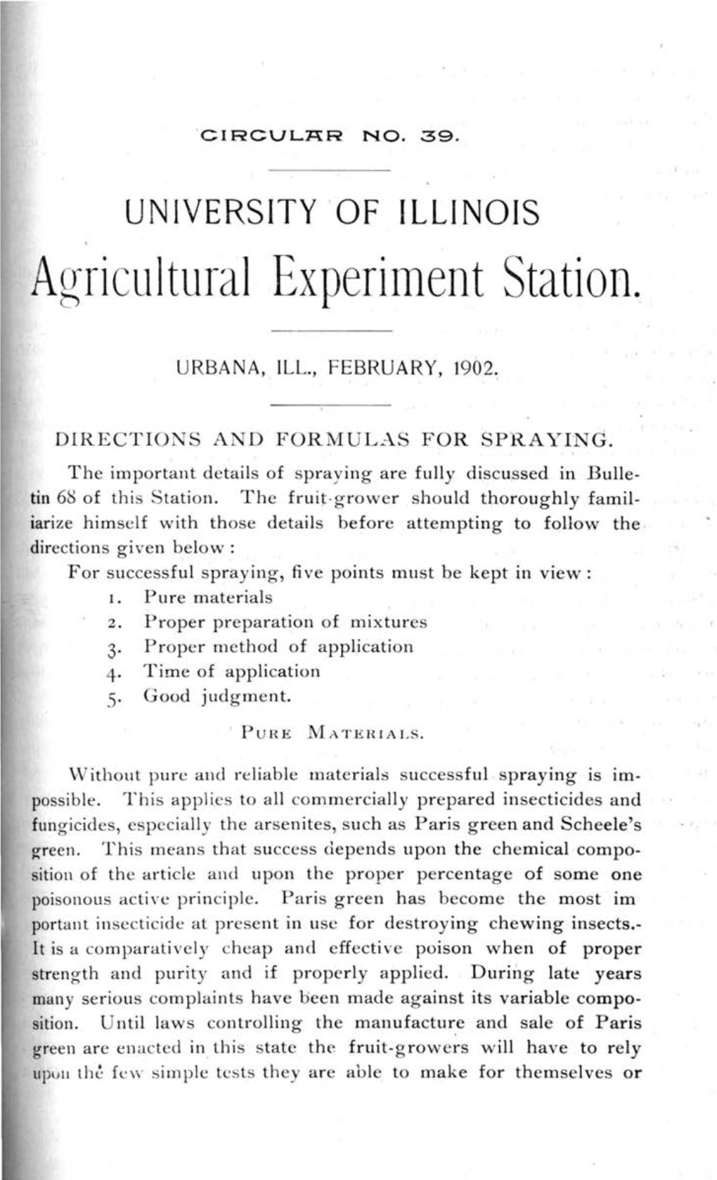 Agricultural Experiment Station