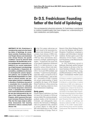 Dr DS Fredrickson