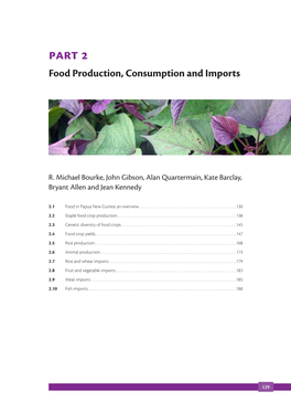 Part 2 Food Production, Consumption and Imports