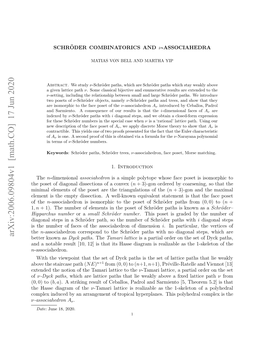 Schroder Combinatorics and $\Nu $-Associahedra