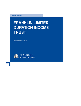 Franklin Limited Duration Income Trust Annual Report