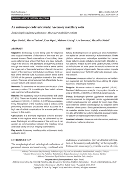 Accessory Maxillary Ostia