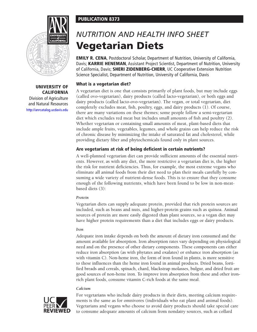 Vegetarian Diets EMILY R