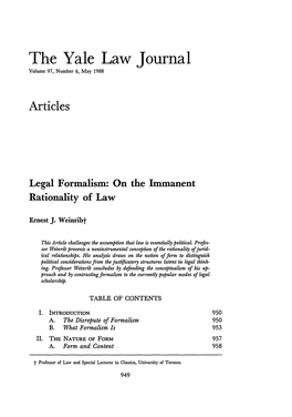 Legal Formalism: on the Immanent Rationality of Law