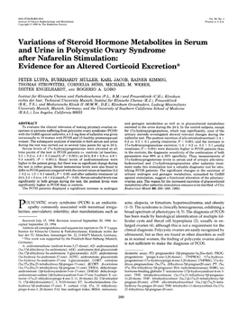 Variations of Steroid-Hormone