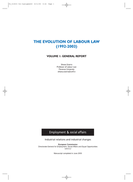 The Evolution of Labour Law (1992-2003)