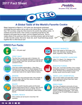 Oreo Brand Is the World’S Top Selling Cookie