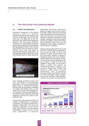 Indonesia Internet Case Study 3. the End of the Free Internet Market
