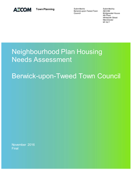 Neighbourhood Plan Housing Needs Assessment Berwick-Upon-Tweed Town Council