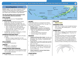 Kodiak Island and Alaska Peninsula and Aleutian Island Salt Waters