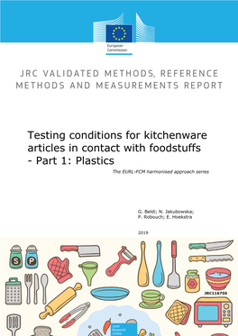 Testing Conditions for Kitchenware Articles in Contact with Foodstuffs