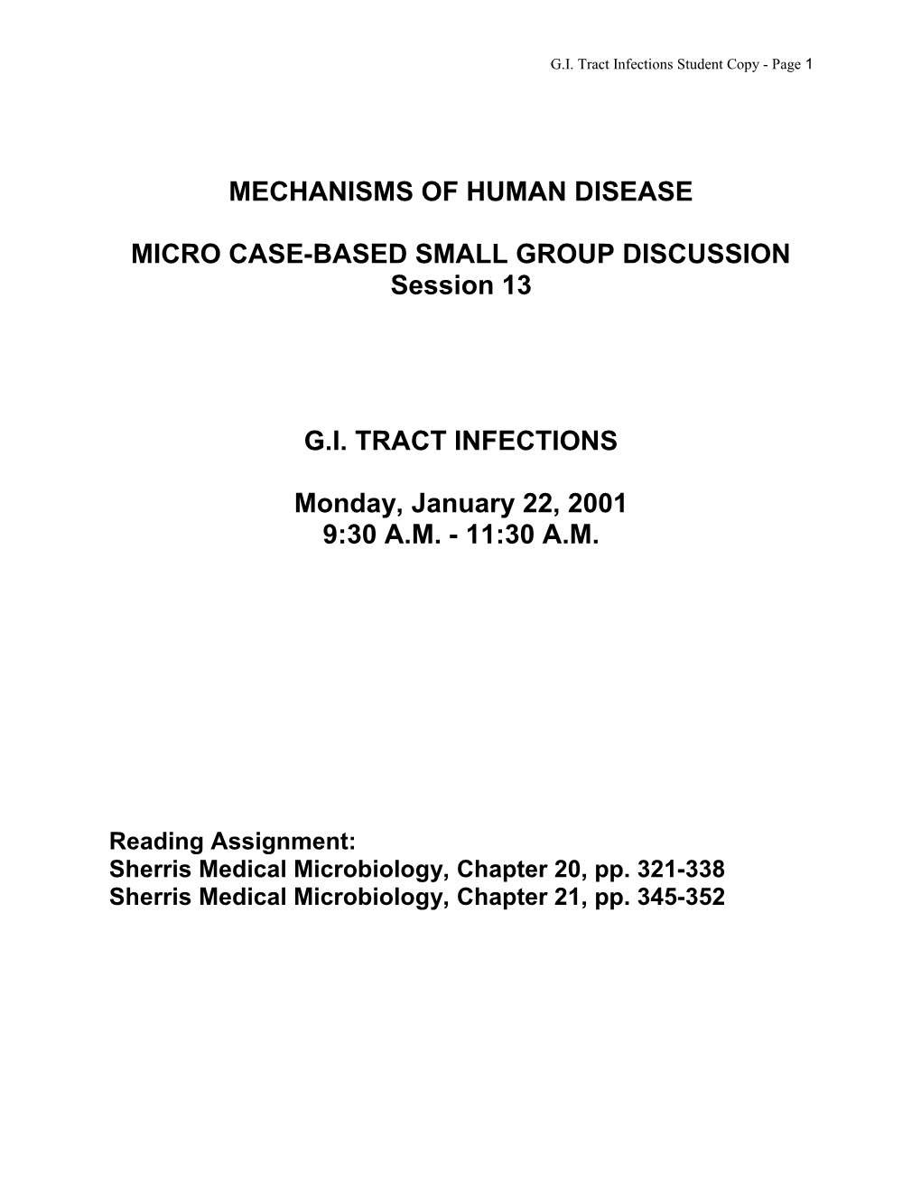 Mechanisms of Human Disease