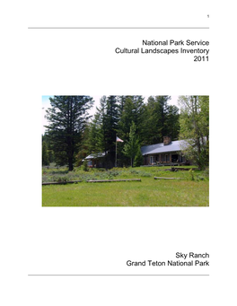 National Park Service Cultural Landscapes Inventory 2011 Sky