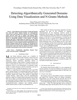 Detecting Algorithmically Generated Domains Using Data Visualization and N-Grams Methods