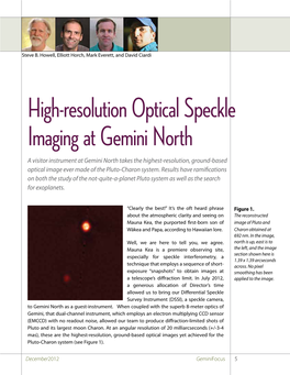 High-Resolution Optical Speckle Imaging at Gemini North