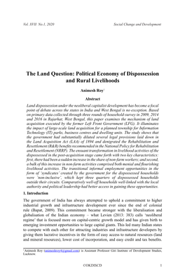 Political Economy of Dispossession and Rural Livelihoods