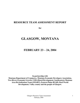 Glasgow Report