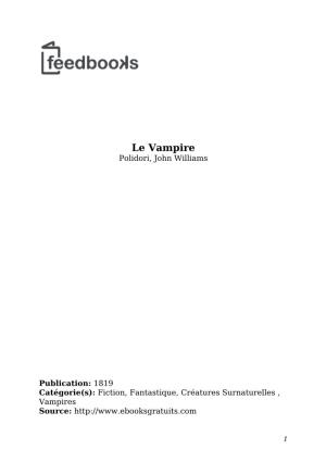 Le Vampire Polidori, John Williams