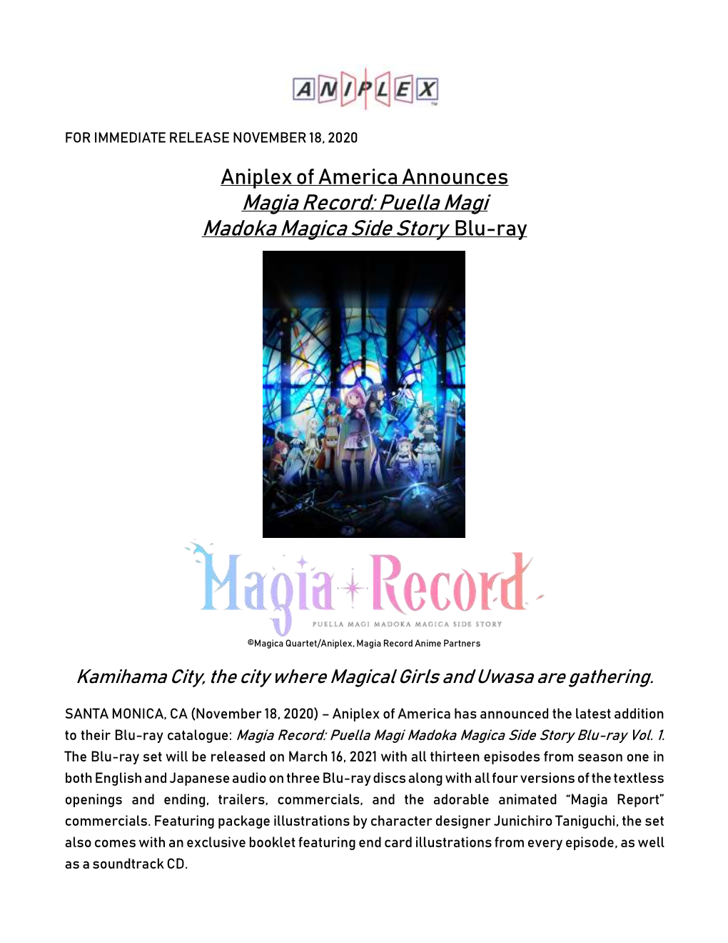 Puella Magi Madoka Magica Side Story Blu-Ray