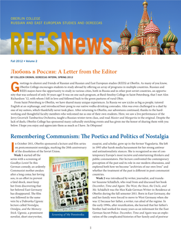 A Letter from the Editor Remembering Communism