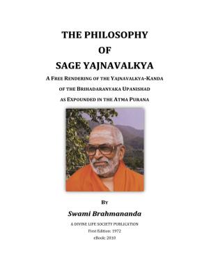The Philosophy of Sage Yajnavalkya by Swami Brahmananda 2
