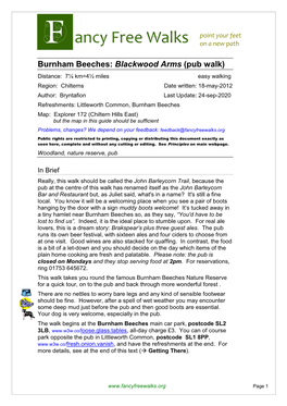 Burnham Beeches: Blackwood Arms (Pub Walk)