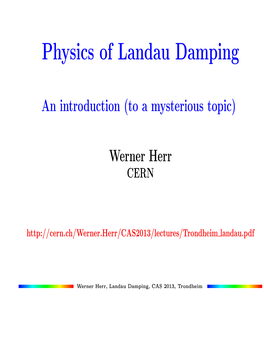 Physics of Landau Damping