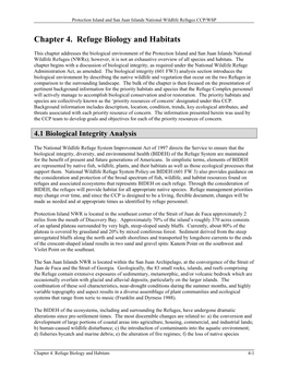 Chapter 4. Refuge Biology and Habitats