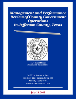 Performance Review of Jefferson County Government
