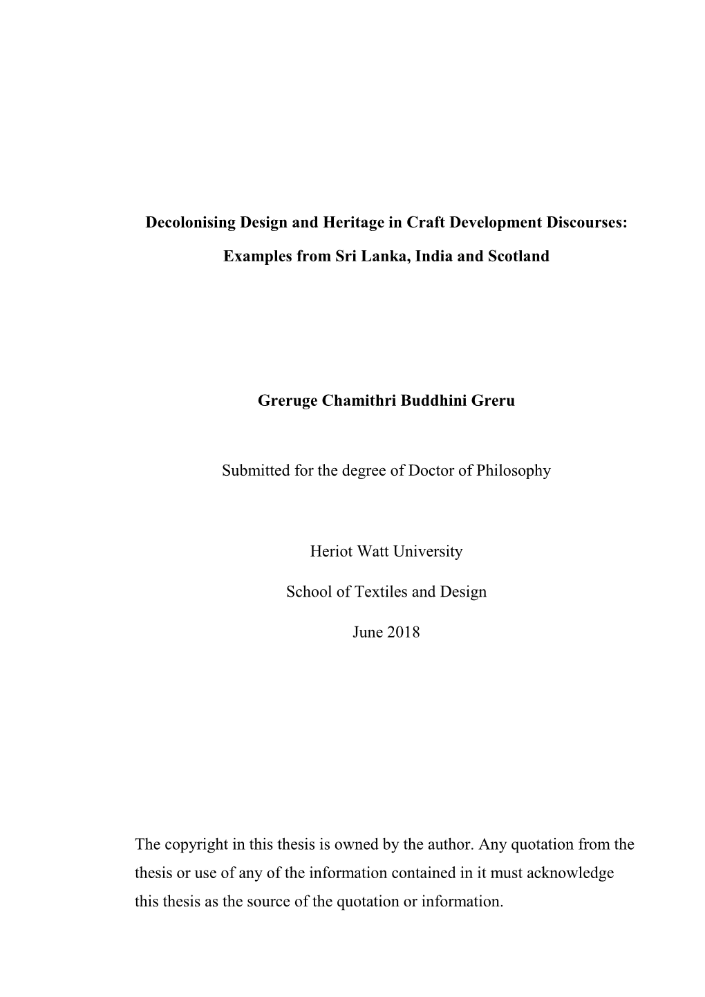 Decolonising Design and Heritage in Craft Development Discourses