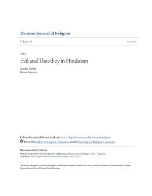 Evil and Theodicy in Hinduism Sunder Willett Denison University